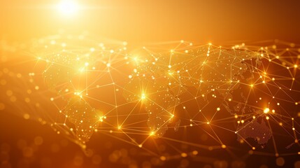 Global network connectivity  world map for data transfer, cyber tech, business, telecommunication