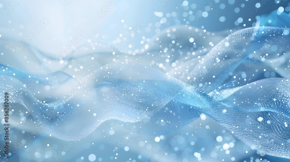Poster 
blue and white abstract background with flowing particles. Digital future technology concept. vector illustration.