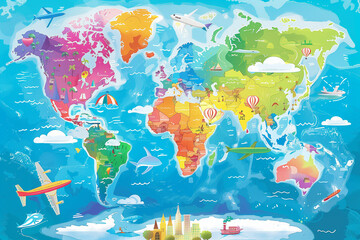 clipart image of a world map