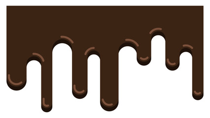 Chocolate drops border cartoon. Vector illustration.	