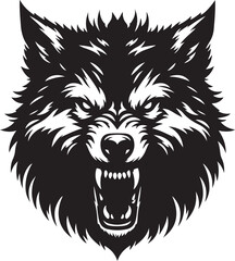 Wolf silhouette vector illustration