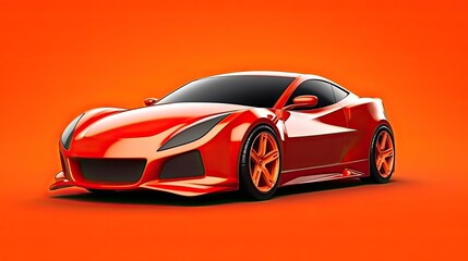 Obraz premium The sleek red sports car is a vision of power and speed. Its aerodynamic design and vibrant color make it stand out from the crowd.