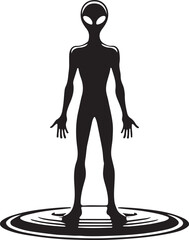 silhouette of a Alien person