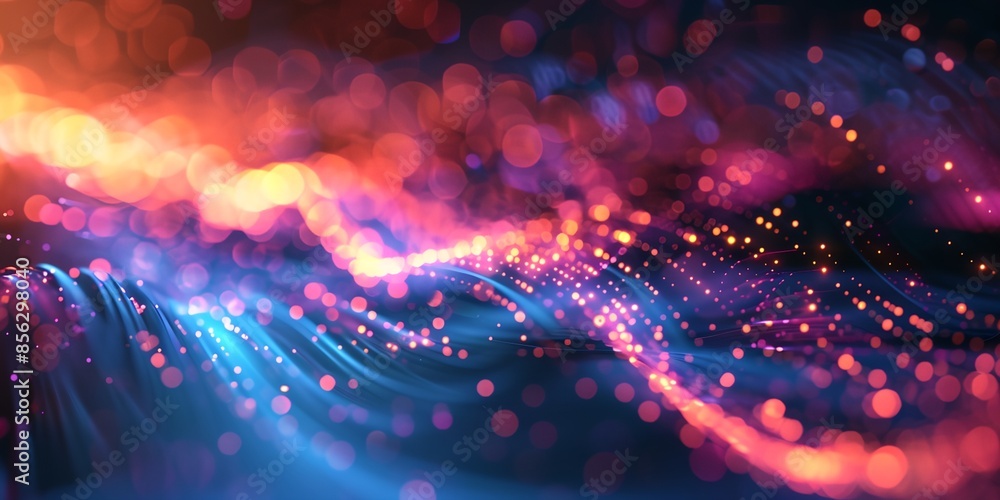 Poster a colorful, swirling pattern of dots and lines. the colors are bright and vibrant, creating a sense 