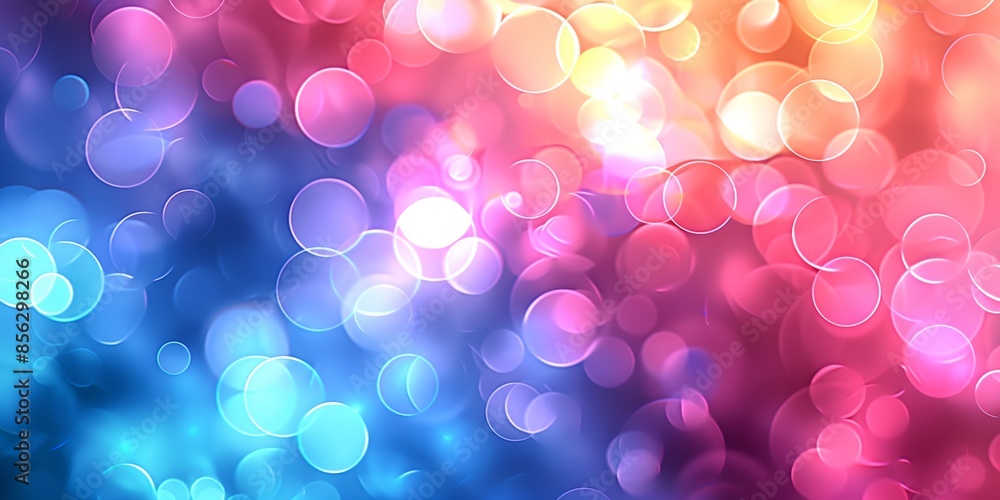 Poster a colorful background with many small circles. the circles are of different sizes and colors. the ba