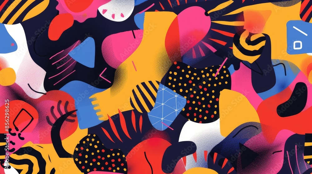Poster abstract background pattern without seams