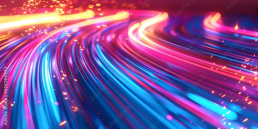 Poster a colorful, swirling pattern of dots and lines. the colors are bright and vibrant, creating a sense 