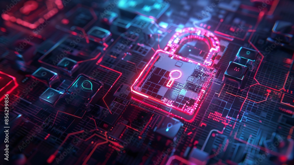 Aufkleber shielded lock and checkmark safeguard data against unauthorized access ensuring privacy, encryption,