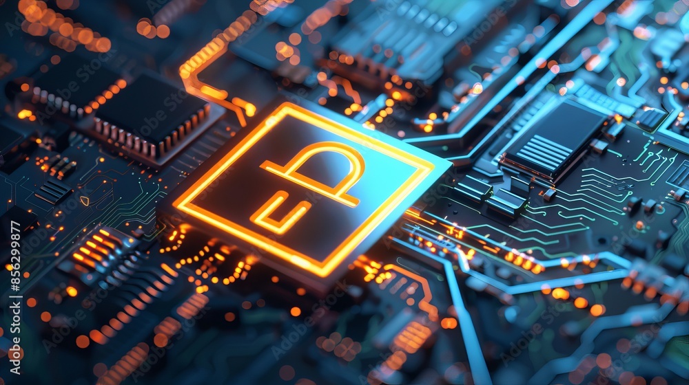 Aufkleber shielded lock and checkmark safeguard data against unauthorized access ensuring privacy, encryption,