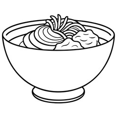 Japanese food line drawing