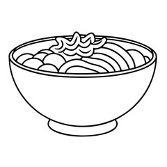 Japanese food line drawing