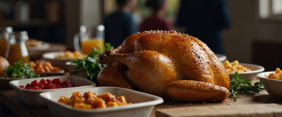 Food donations of thanksgiving and a takeaway.