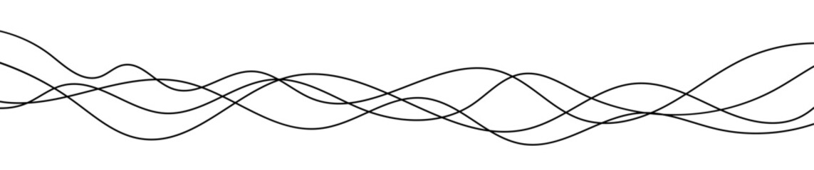 Thin curved wavy lines