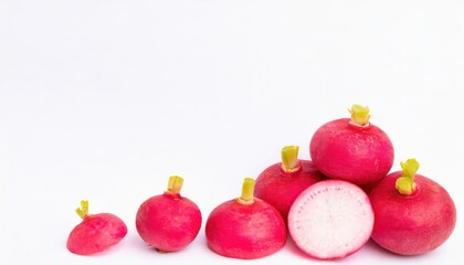 Radish isolated on white background