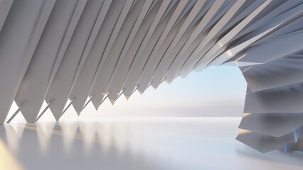 Naklejka premium Futuristic architecture background 3d render