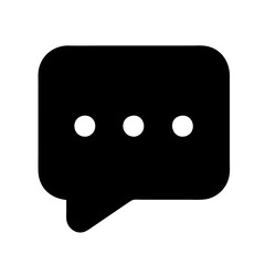 Chat Bubble Icon: Speech Bubble Vector Symbol for Communication, Conversation, Message Design, Dialog, Chat Box Graphic, Talk and Text Icon