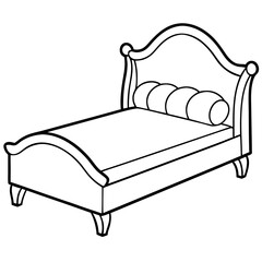 bed line drawing