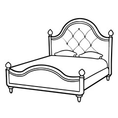 bed line drawing