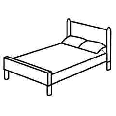 bed line drawing