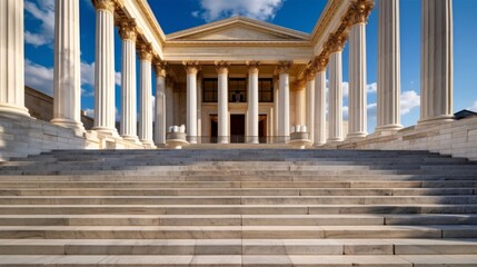 Fototapeta premium Classic building architectural columns.