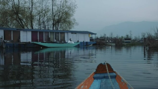 Boating experience in the scenic beauty of Kashmir, India