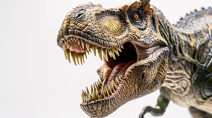 Fototapeta premium Scary T-rex model in a close-up view.