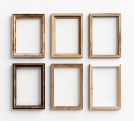 Rose gold poster frames on white wall backdrop in 3D rendering in bright interior mockup, illustration