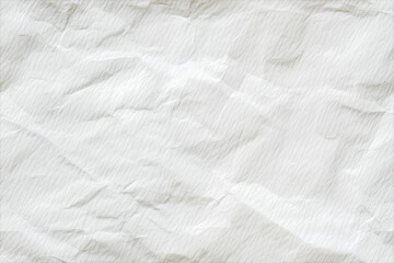 Obraz premium White crumpled paper texture with subtle shadow details. The abstract background highlights the intricate folds and creases for a minimalist design.