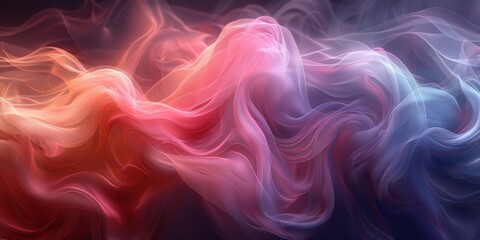 Obraz premium Abstract fluid waves in vibrant colors, showcasing the dynamic motion and radiant energy of modern digital art and design