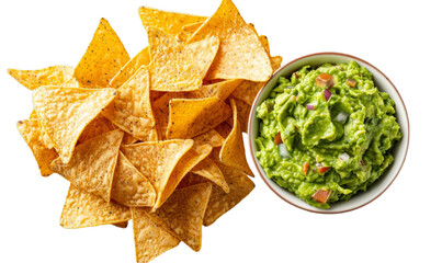 Delicious Tortilla Chips with Fresh Guacamole Dip Perfect for Snacking or Party Appetizers