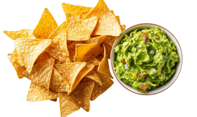 Delicious Tortilla Chips with Fresh Guacamole Dip Perfect for Snacking or Party Appetizers