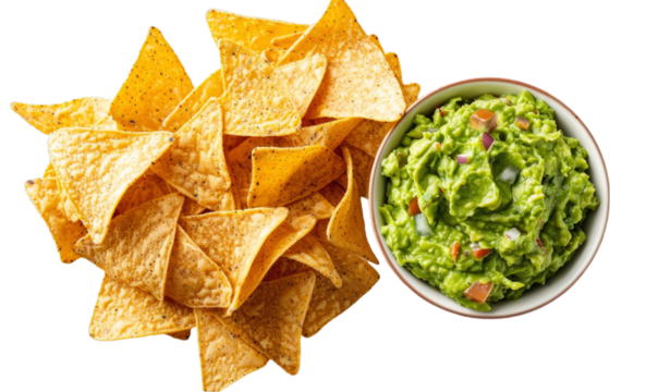Delicious Tortilla Chips with Fresh Guacamole Dip Perfect for Snacking or Party Appetizers