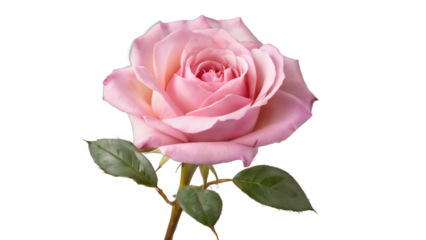 pink rose  isolated on white background , transparent png image