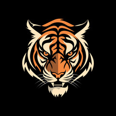 Angry Tiger Head Logo.eps