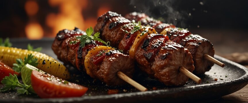 Traditional romanian grilled dish - mici or mititei.