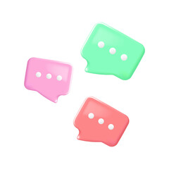 Chat speech bubble in 3D style.