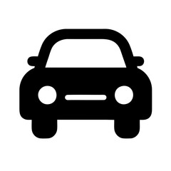 Black vector illustration of a car on a transparent background. Ideal for automotive designs, transportation themes graphics, and vehicle illustrations