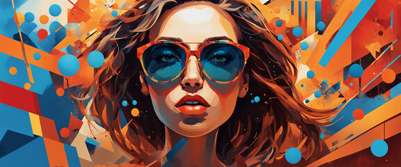 Design art concept abstract contemporary modern background business graphic idea. Work concept art design retro office poster icon hand team success digital ad artwork visual technology research job.	