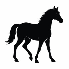 silhouette Horse vector illustration isolated on white background