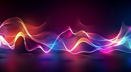 fondo abstracto ondas de sonido. ne&oacute;n