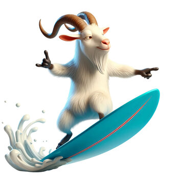 recommend clip art: funny animal goat clipart illustration design - quirky cartoon goat character