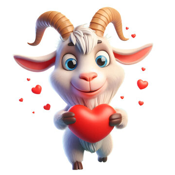 recommend clip art: funny animal goat clipart illustration design - quirky cartoon goat character