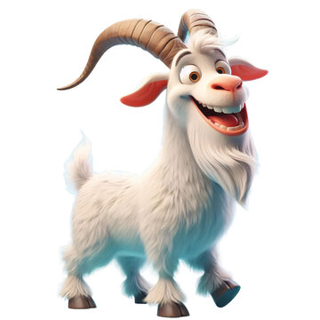 recommend clip art: funny animal goat clipart illustration design - quirky cartoon goat character