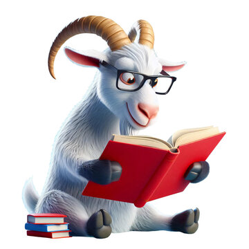 recommend clip art: funny animal goat clipart illustration design - quirky cartoon goat character