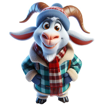 recommend clip art: funny animal goat clipart illustration design - quirky cartoon goat character