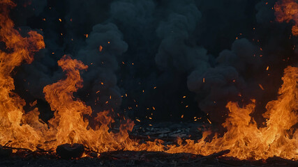 fire in the forest