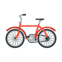 Fototapeta premium Bike vector flat design. Vehicles icons. 