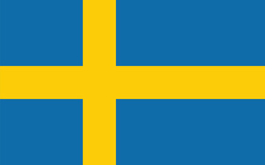 Fototapeta premium National flag of Kingdom of Sweden