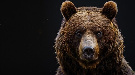 Fototapeta premium A large brown bear with a commanding presence.