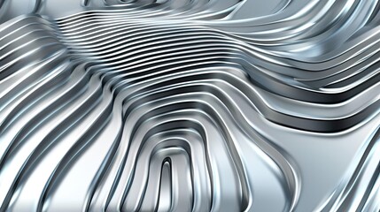 A digital rendering of smooth metallic liquid, flowing in an abstract wave pattern with light reflections SEAMLESS PATTERN